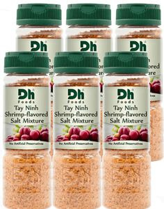 6 st DH FOODS Tay Ninh Shrimp-Flavoured Salt Mixture - Salt med Räksmak och Chili - Helt Paket 6x110 gram (Vietnam)
