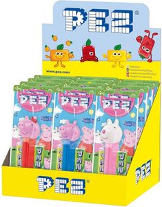 12 St Peppa Gris Pez-Hållare med 2 St Pez Paket - Hel Låda