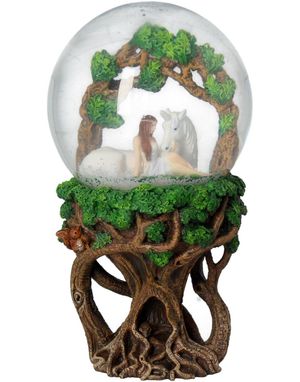 Anne Stokes Pure Heart Snowglobe - Snöglob med Enhörning 18 cm