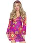 Lila Psychedelic Hippie Costume Klänning för kvinnor