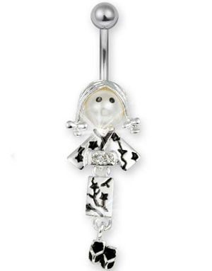Geisha Girl Navelpiercing - Svart