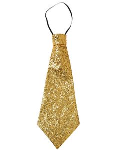 Glittrande Guldfärgad Lurex Slips