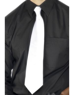 Vit Gangster Slips i Satin