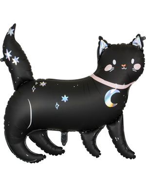 Svart Katt Folieballong 96x95 cm