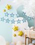 Blå og Hvit Stjerneformet Babyshower Banner 2,9 meter