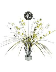 40 år - Glitrende Feiring Borddekorasjon 45.7 cm