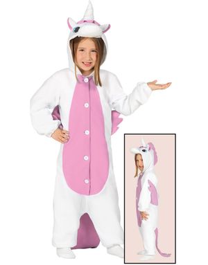 Kigurumi Rosa Unicorn Barndräkt