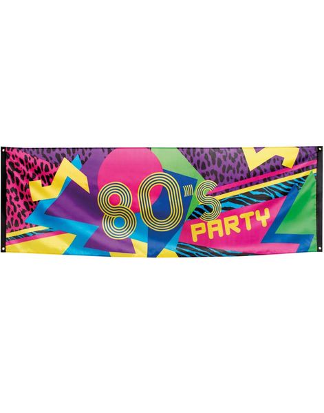 Gigantisk 80-talsbanderoll 74x220 cm - Back to the 80's