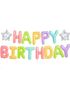 Happy Birthday - Fargerikt Folieballongbanner 395x35 cm