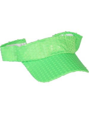 Neon Grønn Solskjerm med Paljetter