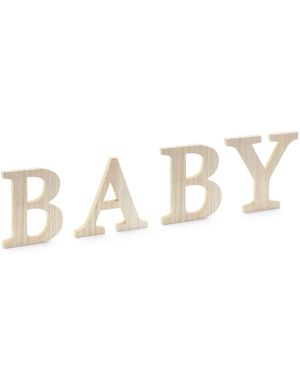 BABY - Bokstaver i Tre 19,5 cm 