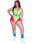 80's Workout Diva - 80-Talls Treningsdrakt Kostyme til Dame - Store Størrelser