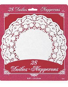 28 st Vita Fatpapper/Kakservetter 21,5 cm