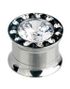 Piercing Plugg med Diamant & Små Svarta & Vita Stenar