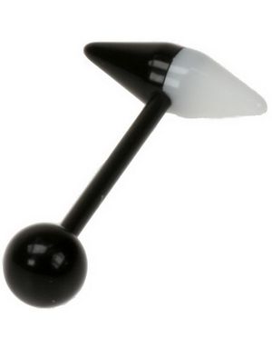 Spike Pill - Svart och Vit Tungpiercing