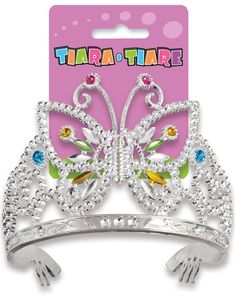 Silverfärgad Fjärils Tiara