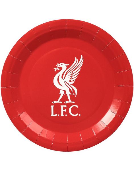 8 stk Liverpool FC Papptallerkener 23 cm