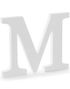 M - Hvit Bokstav i Tre - Høyde 20 cm