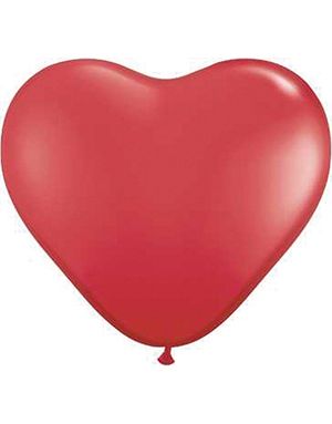 100 st 40 cm – Stora Hjärtformade Röde Ballonger