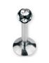 Diamond Ball Labret - Svart/Klar