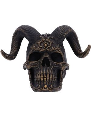 Diabolus - Djevelens Hodeskalle med Geite Horn 18 cm