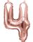 JUMBO Rose Gullfarget Tallballonger 0-9 - 86 cm