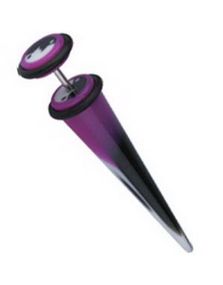 Big Needle - Purple/Black/White - Fejkpiercing