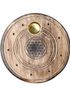 Rund Rökelshållare i Mangoträ med Flower of Life Motiv - 10 cm