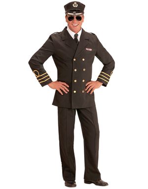 Marinofficer - Svart Maskeraddräkt 