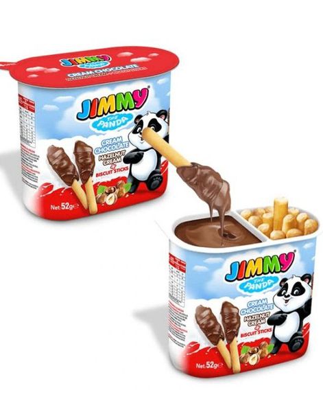 Jimmy The Panda Cream Chocolate - Brødpinner og Sjokolade 52 gram