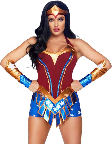 Wonder Woman Inspirerad Dräkt 3 Delar