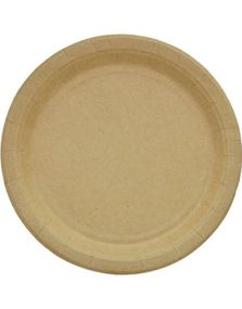 10 st Små Miljövänliga Komposterbara Kraft Papperstallrikar 18 cm