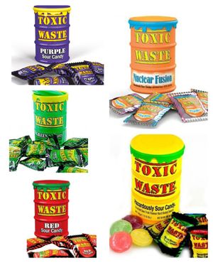 Taste Them All - Toxic Waste Supersurt Godis - Fem Smaker - Paketerbjudandene
