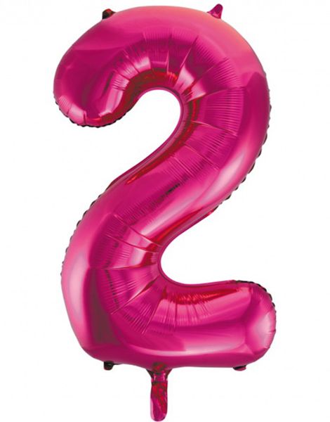 Talet 2 - Rosa JUMBO Folieballong 86 cm