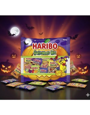 Stor Pose Haribo Halloween Mix med 34 Forskjellige Små Godteposer 500 gram