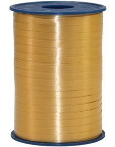 500 meter Guldfärgat Ballongsnöre / Presentband - 5 mm Brett