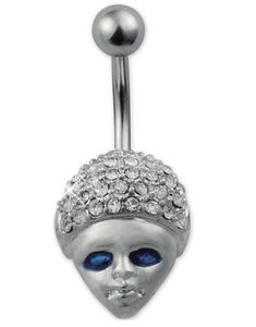 Afro Man - Silverfärgad Navelpiercing
