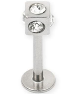 Tuff Labret med Fyrkantig Kula med Klara Stenar