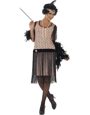 Komplett 20-tals Flapper Kostym