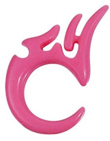 Rosa Dragon Claw Expander Örpiercing i Akryl 3 mm