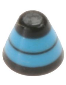 DualRing Spike Blå - 3 mm Akrylkula till 1,2 mm stång