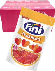 16 stk Fini Peach Hearts - Hjerteformet Fersken - Hel Eske 2,64 kg