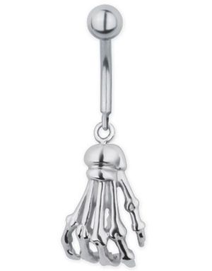 Creepy Hand Navelpiercing - Silverfärgad