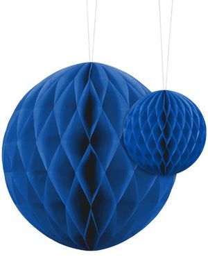 Blå Honeycomb Boll Välj Storlek 10-20 cm
