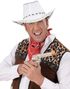 Vit Cowboyhatt med Svarta stygn