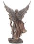 Stor Bronsfärgad Ärkeängeln Gabriel Figur 33,5 cm