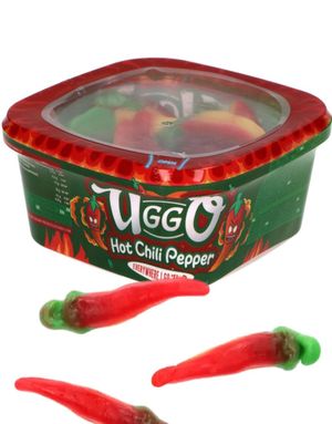 Uggo Hot Chili Pepper - Sterke Skum- og Vingummichilier 200 gram
