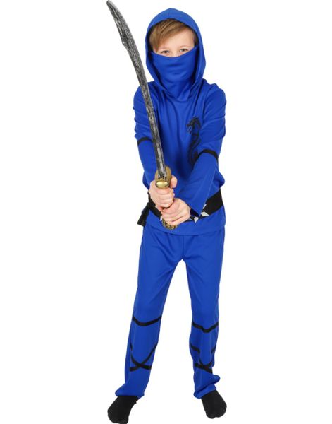 Blå Ninja Kostyme til Barn