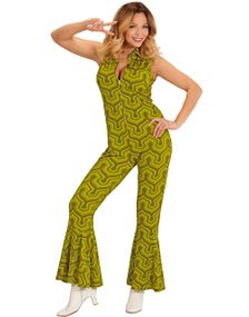 70-tals Groovy Vibe Jumpsuit-dräkt