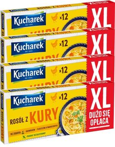 12 Förpackningar Med Kucharek Chicken Bouillon - 12x12 St Kyllingbuljongtärningar 1,44 Kg (Polen)